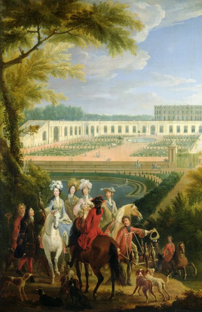 View of the Orangerie at Versailles by Pierre Denis Martin